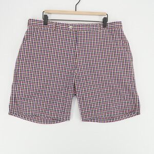 Peter Millar Shorts Mens 38‎ Red Blue Check Plaid Classic Fit Golf Casual Cotton